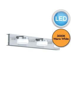 Eglo Lighting - Romendo 1 - 96543 - LED Chrome Clear 3 Light IP44 Bathroom Wall Light