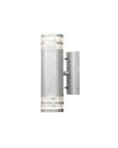 Konstsmide - Modena - 7516-320 - Galvanized Zinc 2 Light IP44 Outdoor Wall Washer Light