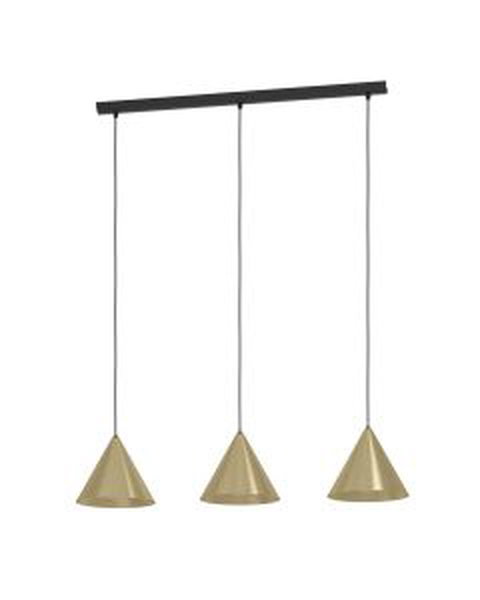 Eglo Lighting - Narices - 99592 - Black Brushed Brass 3 Light Bar Ceiling Pendant Light