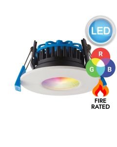 Saxby Lighting - Smart ShieldPRO - 81555 - LED White Clear IP65 RGB Bathroom Recessed Fire Rated Ceiling Downlight
