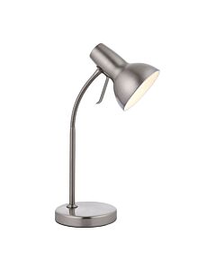 Endon Lighting - Amalfi - 76645 - Satin Nickel White USB Power Output Task Table Lamp
