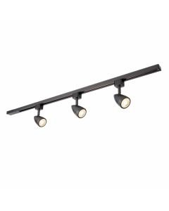 Saxby Lighting - Bullett - 78649 - Black 3 Light Ceiling Track Light