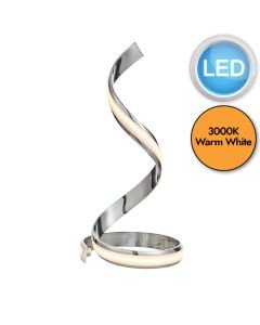 Endon Lighting - Aria - 76412 - LED Chrome White Table Lamp