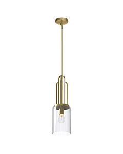 Quintiesse - Kimrose - QN-KIMROSE-MP-BNB - Natural Brass Clear Glass Ceiling Pendant Light
