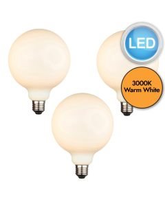 Endon Lighting - Set of 3 Opaline - 102614 - LED E27 ES Light Bulbs - 125mm dia