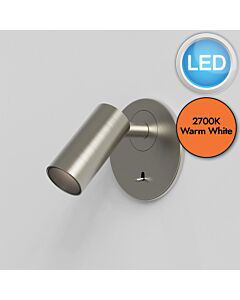 Astro Lighting - Micro - 1407008 - LED Nickel Frosted Reading Wall Light