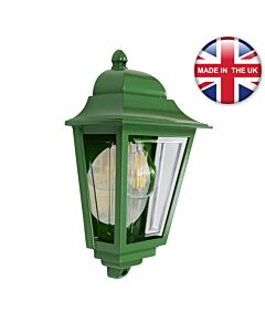 Elstead Lighting - Deco Lane - DECO-LANE7-GREEN - Green Clear IP44 Outdoor Half Lantern Wall Light