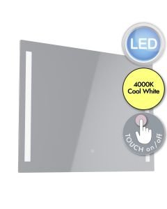 Eglo Lighting - Buenavista - 99773 - LED Silver Mirrored Glass 2 Light IP44 Touch Bathroom Mirror