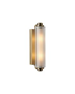 Nordlux - Nimal Double - 2310521035 - Brass Clear Glass IP44 Bathroom Wall Light