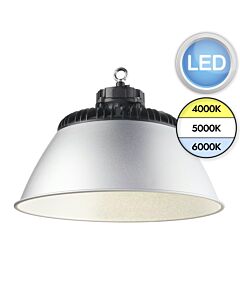 Saxby Lighting - AltumPRO CCT - 111662 & 111664 - LED Black Brushed Aluminium IP65 Aluminium Shade Ceiling Pendant Light