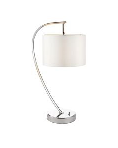 Endon Lighting - Josephine - 72389 - Nickel Vintage White Table Lamp With Shade