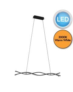 Eglo Lighting - Lasana 3 - 99317 - LED Black White Bar Ceiling Pendant Light