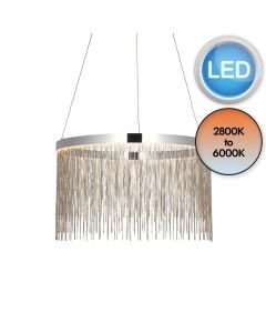 Endon Lighting - Zelma - 97368 - LED Chrome Silver Ceiling Pendant Light