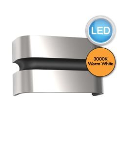 Lutec - Maya - 5198302001 - LED Stainless Steel Frosted Glass IP44 Outdoor Wall Washer Light