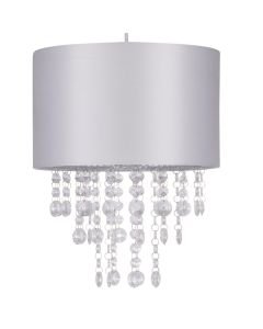 Light Grey Jewelled Easy Fit Light Shade