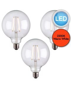 Endon Lighting - Set of 3 Globe - 77110 - LED E27 ES - Filament Light Bulbs - 125mm dia