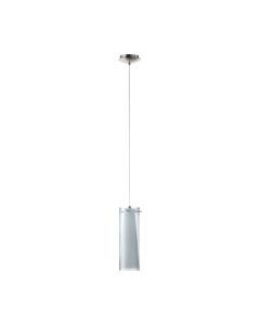 Eglo Lighting - Pinto Nero - 90304 - Satin Nickel White Glass Ceiling Pendant Light