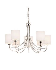 Endon Lighting - Phantom - PHANTOM-7CH - Chrome White 7 Light Chandelier