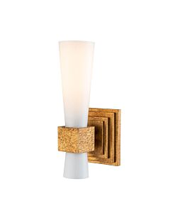 Elstead Lighting - Kristy - KRISTY-1WB-DG-OPAL - Distressed Gold Opal Glass Wall Light