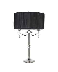 Interiors 1900 - Stanford - 63652 - Nickel Black 2 Light Table Lamp With Shade