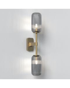 Astro Lighting - Tacoma Twin 1429008 - IP44 Antique Brass Wall Light Excluding Shade