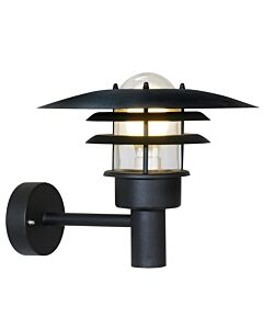 Nordlux - Lonstrup 32 - 71411003 - Black Clear Glass IP44 Outdoor Wall Light
