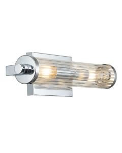 Quintiesse - Azores - QN-AZORES2-PC - Chrome Clear Glass 2 Light IP44 Bathroom Strip Wall Light