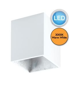 Eglo Lighting - Polasso - 94499 - LED White Silver Flush Ceiling Light