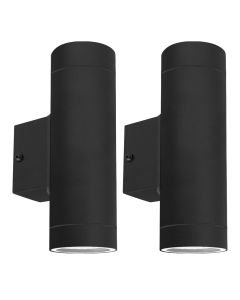 Set of 2 Falston - Black Up Down Outdoor Wall Lights