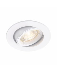 Saxby Lighting - Cast - 76007 - White Tilt Matt Recessed Ceiling Downlight