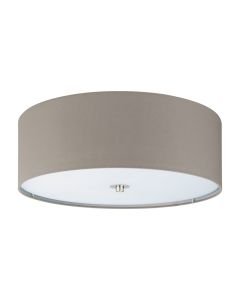 Eglo Lighting - Pasteri - 94919 - Satin Nickel Opal Glass 3 Light Flush Ceiling Light