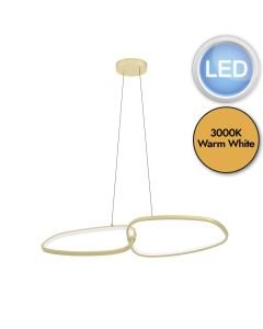 Eglo Lighting - Lodosa - 390205 - LED Brass White Bar Ceiling Pendant Light