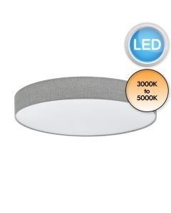 Eglo Lighting - Romao - 97784 - LED White Grey Flush Ceiling Light