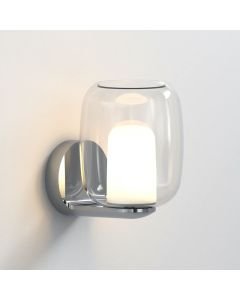 Astro Lighting - Aquina - 1450001 - Chrome & Clear & White Glass Bathroom Wall Light
