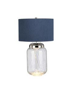 Quintiesse - Sola - QN-SOLA-TL-L-BLU - Nickel Breton Large Table Lamp With Shade