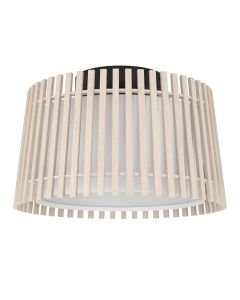 Eglo Lighting - Fattoria - 900901 - Black Wood White Flush Ceiling Light