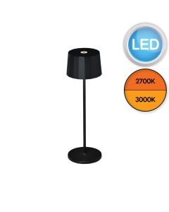 Konstsmide - Positano - 7813-750 - LED Black IP54 Battery Outdoor Portable Lamp