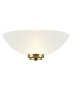 Endon Lighting - Welles - WELLES-1WBAB - Antique Brass White Glass Wall Washer Light