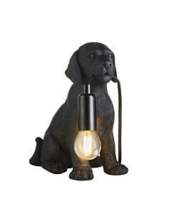 Endon Lighting - Labrador Puppy - 107365 - Black Table Lamp