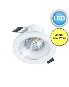 Eglo Lighting - Salabate - 98241 - LED White Clear Glass IP44 Bathroom Recessed Ceiling Downlight