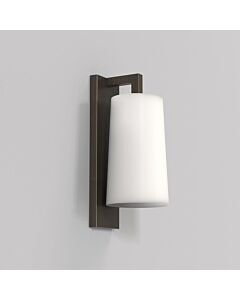 Astro Lighting - Lago - 1297007 & 5019001 - Bronze White Glass IP44 Bathroom Wall Light