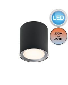 Nordlux - Landon Smart - 2110850103 - LED Black IP44 Bathroom Ceiling Flush Light