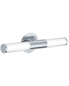 Eglo Lighting - Palmera - 87219 - Chrome White Glass 2 Light IP44 Bathroom Strip Wall Light