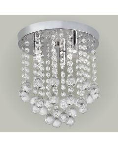Sicily - 25cm Crystal Flush 3 x G9 Ceiling Light