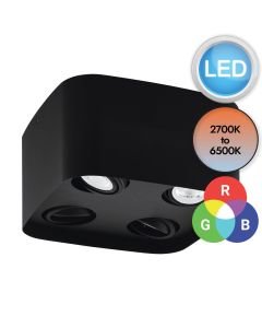 Eglo Lighting - Caminales-Z - 99675 - LED Black 4 Light Flush Ceiling Light