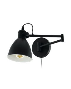 Eglo Lighting - San Peri - 97886 - Black Plug In Reading Wall Light