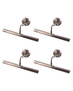 Set of 4 Alexandra - Satin Chrome 350mm Picture Lights