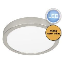 Eglo Lighting - Fueva 5 - 900584 - LED Satin Nickel White Flush Ceiling Light