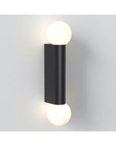 Astro Lighting - Ortona - 1459006 - Black Opal Glass 2 Light IP44 Bathroom Wall Light