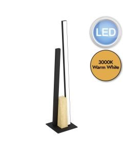 Eglo Lighting - Panagria - 900492 - LED Black Natural Wood White Table Lamp